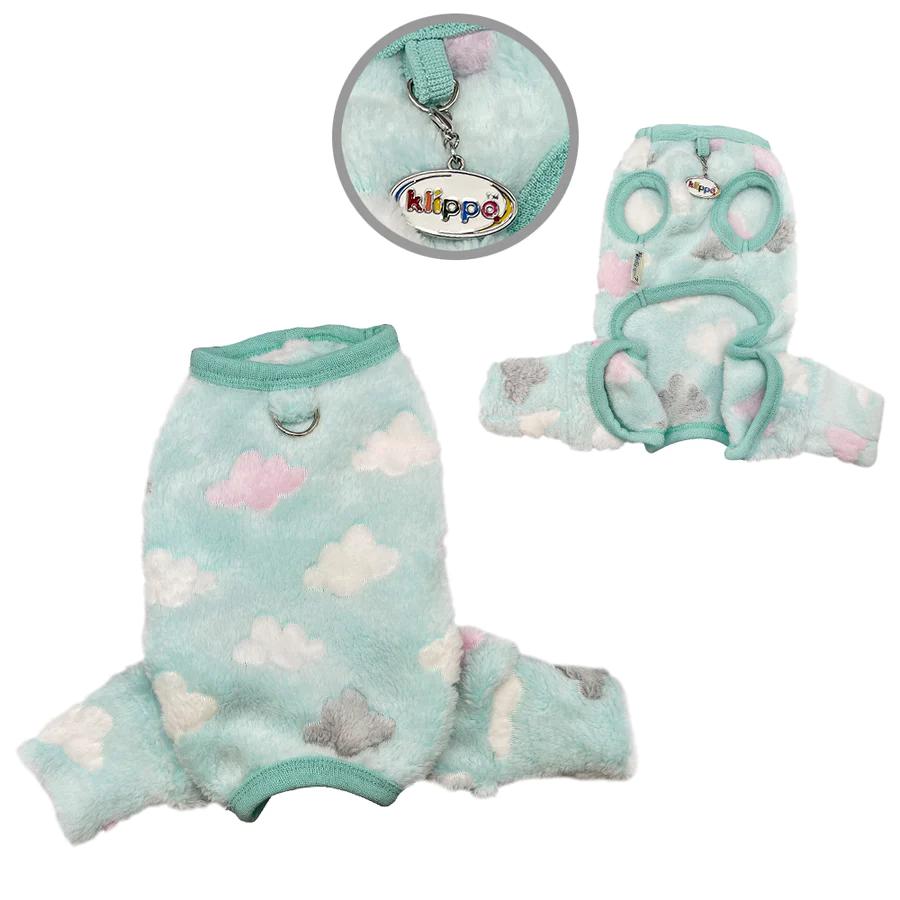 Fluffy Clouds Ultra Plush Front Sleeveless Dog Pajamas