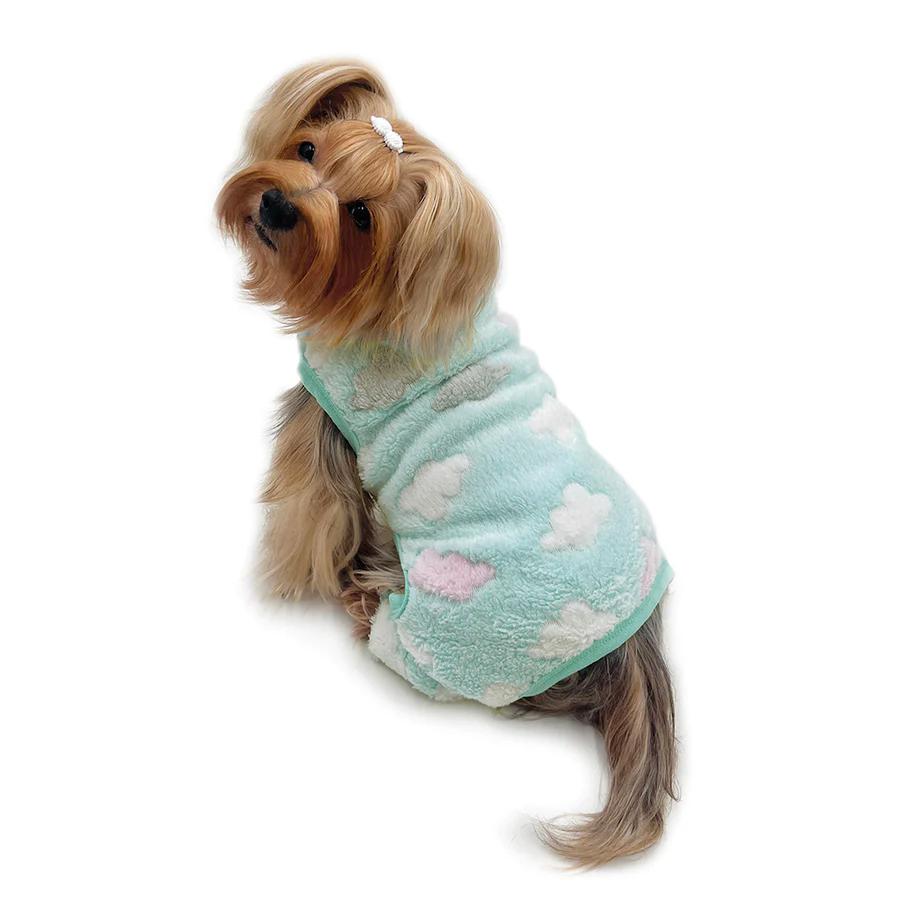 Fluffy Clouds Ultra Plush Front Sleeveless Dog Pajamas